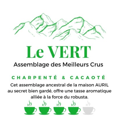 Mélange Maison LE VERT 50% Arabica 50% Robusta