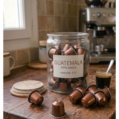 BOITE 40 CAPSULES COMPATIBLES* "GUATEMALA" Intensité 4/10