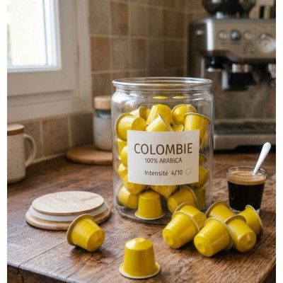 BOITE 40 CAPSULES COMPATIBLES* "COLOMBIE" Intensité 4/10