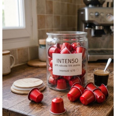 BOITE 40 CAPSULES COMPATIBLES* "INTENSO " Intensité 6/10